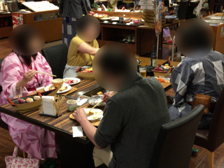 聚楽・婚活バスツアーの夕食