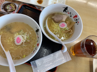 ハーフサイズのラーメン